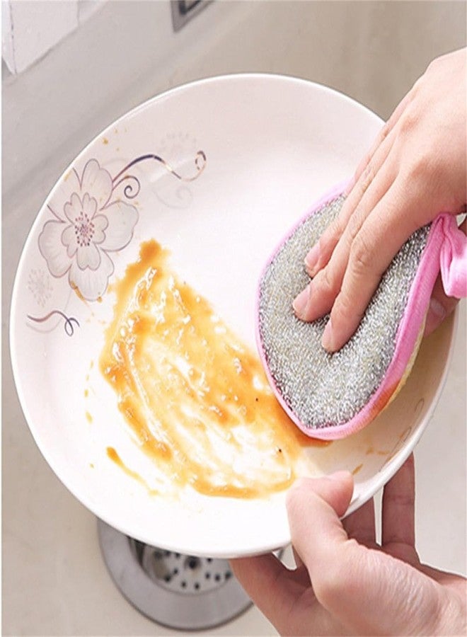 COOFANDY Washing 2 in 1 Dish Sponge Scrubber, Double Sided Non-Scratch Scrub Cleaning Sponges, Rough Scrubbers Side for Non-Stick Cookware, Soft Microfiber Scrub Side for Dishes (Pack of 5) - Image 2